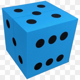 Koplow Blue D6 100mm Foam Die - Dice Clipart
