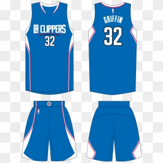 Blue Jersey Concept - Los Angeles Clippers Uniforms - Png Download