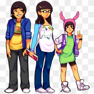 “i Did Some Silly Sketches Of The Belcher Kids As I - Cartoon Clipart