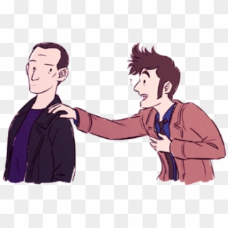 Ninth Doctor And Tenth Doctor - Doctor Who Tenth Doctor Fan Art Clipart