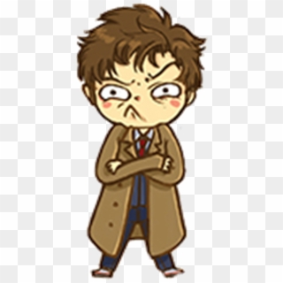 Chibi Tenth Doctor Is So Cute Of Doctor Who In Png - Cartoon Clipart