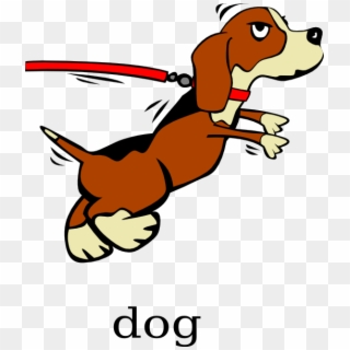 Dog On Leash Cartoon Clipart