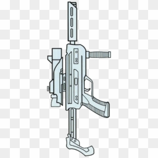 Sorosuub Ok-98 Blaster Carbine - Technical Drawing Clipart