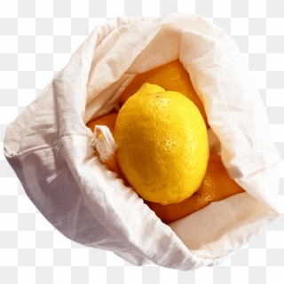 Reusable Cotton Bag With Lemon - Rangpur Clipart