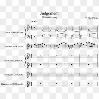 Judgment - Sheet Music Clipart