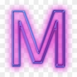 Black And White Library M Transparent Neon - Neon Letter M Png Clipart