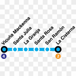 Mapa Línea 4a Metro De Santiago - Circle Clipart