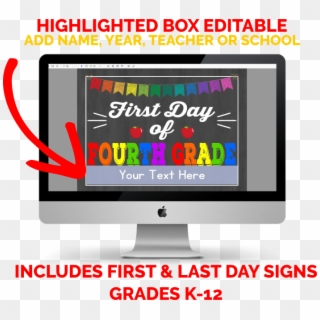Grab A Complete K-12 Set Of First Day Of School Signs - Games Clipart