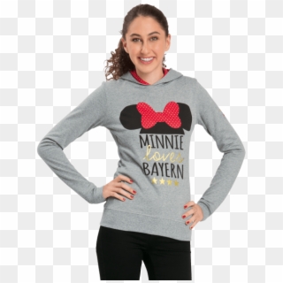 Hoodie Lady Disney Minnie Mouse - Long-sleeved T-shirt Clipart