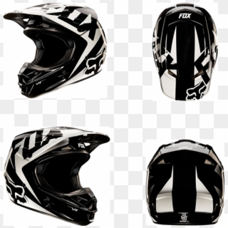 Fox V1 Helmet Race Black - Blue Fox Motocross Helmet Clipart