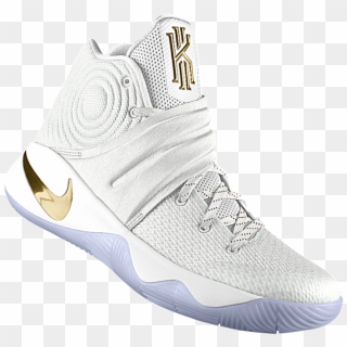 Kyrie Irving 2 Nike Id White And Gold - Shoes Basketball No Background Clipart