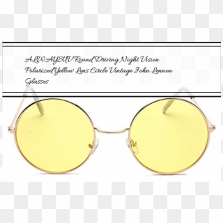 Alwaysuv Round Driving Night Vision Polarized Yellow - Circle Clipart