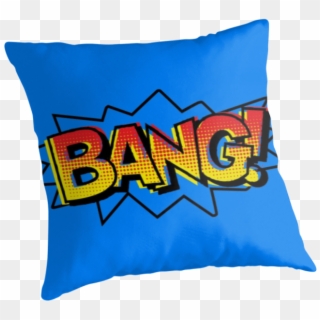 Bang Comic Onomatopoeia Throw Pillows By Gtdesigns - Pewdiepie Clipart