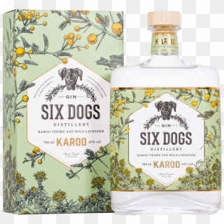 Gin While The Delicate Flower Of The Acacia Thorn Adds - Six Dogs Karoo Gin Clipart