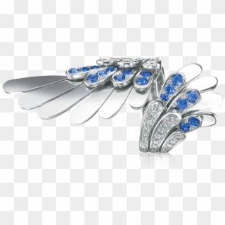 Angel Ring In 18k White Gold Set With Diamonds And - Platinum Clipart
