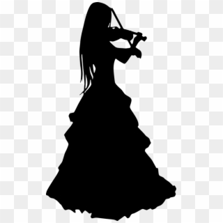 Silhouette Violinist Violin Woman Adult Classic - Girl Playing Violin Silhouette Clipart