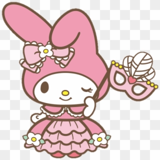 #sanrio #mymelody #cute #princess #mask #flower #ribbon - Cartoon Clipart