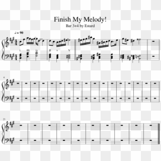 Finish My Melody Sheet Music 1 Of 1 Pages - Tom Nook Theme Sheet Music Clipart