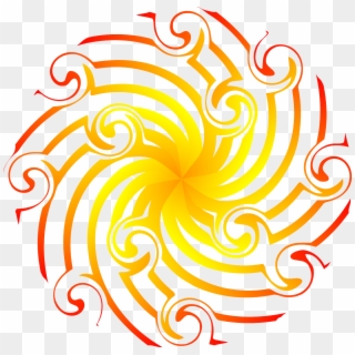 Sun Flower Spiral - Amarelo Espiral Png Clipart