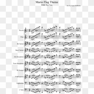 Mario Flag Theme Sheet Music Composed By Arr - Seven Nation Army Recorder Sheet Music Clipart