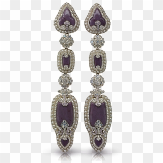 Fabergé Scheherazade Long Earrings Features Lilac Jasper, - Earrings Clipart