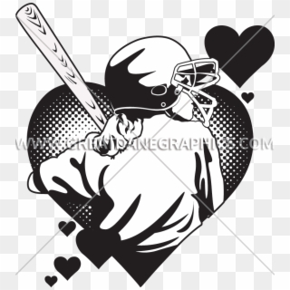 Hearts Clipart Softball - Illustration - Png Download