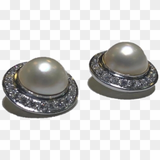 Platinum Diamond And Pearl Earrings There Are 44 Old - Earrings Clipart