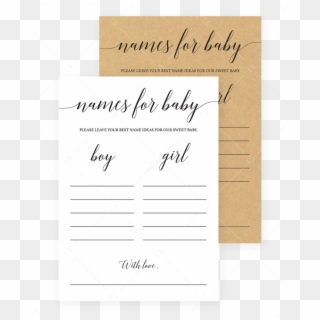 Printable Baby Name Suggestion Cards Instant Download - Baby Name Suggestion Cards Clipart