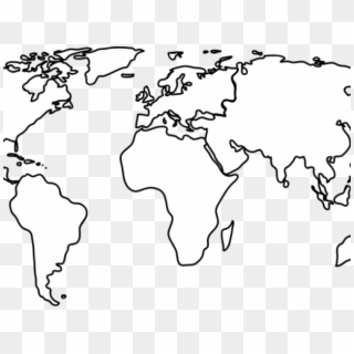 World Map Clipart Flat - White World Map Vector Png Transparent Png