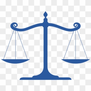 Balanced Scale Of Justice - Scales Of Justice Blue Clipart