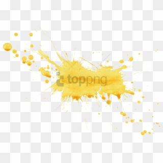 Free Png Yellow Paint Splash Png Png Image With Transparent - Gold Watercolor Splash Png Clipart