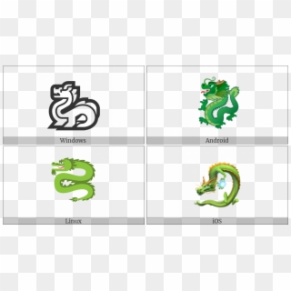 Dragon On Various Operating Systems - Graphic Design Clipart