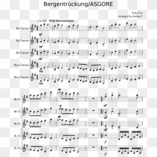 Bergentrückung/asgore Sheet Music Composed By Toby - Your Reality Sheet Music Flute Clipart