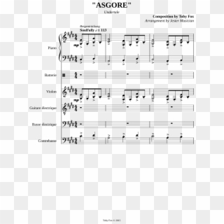 Undertale Asgore - Sheet Music Clipart