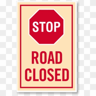 Road Closed Sign - Stop Clipart