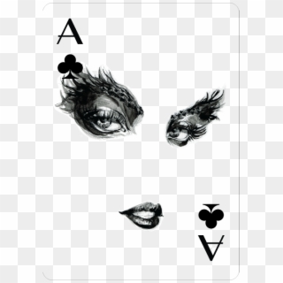 Ace Of Clubs, Fashion Playing Cards By Connie Lim - Playing Card Clipart