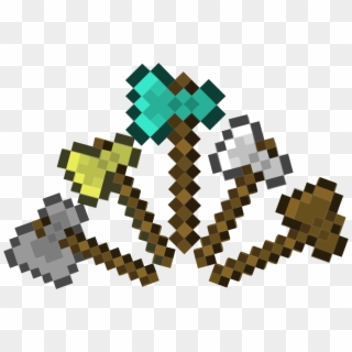 Iron Axe Minecraft - Minecraft Diamond Axe Clipart