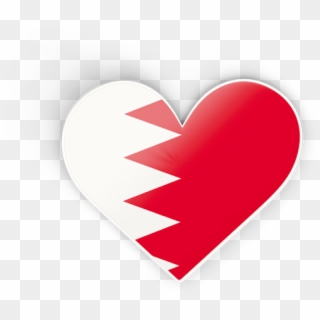 Illustration Of Flag Of Bahrain - Bahrain Flag Heart Png Clipart