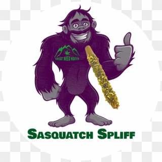 Great Weed North Sasquatch Spliff - Bigfoot Cartoon Clipart
