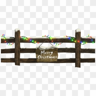 Banner Royalty Free With Lights Clipart Gallery Yopriceville - Christmas Lights On Wood Fence - Png Download