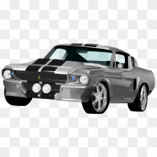 Ford Clipart Transparent - 67 Shelby Gt500 Silver - Png Download
