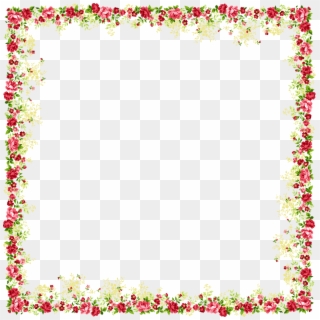 Flower And Butterfly Border Design Images - Frame And Border Clipart