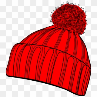 Knit Cap Beanie Hat - Red Winter Hat Clipart - Png Download
