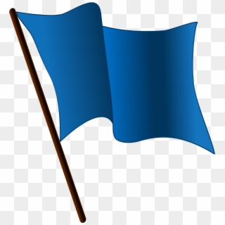 Open - Blue Flag Clipart