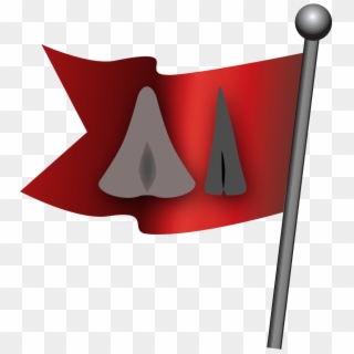 Red Flag Frog Clipart