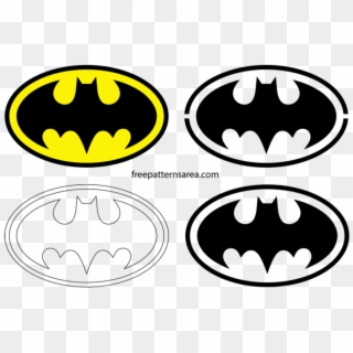 Batman Logo Symbol And Silhouette Stencil Vector - Transparent Batman Logo Png Clipart