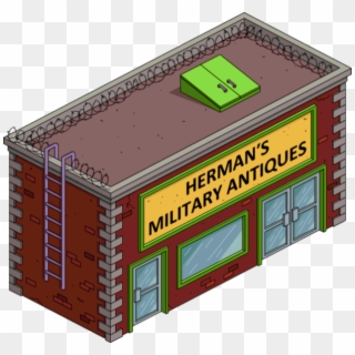 Tsto Level30 Herman Militart Antiques - Simpsons Herman's Military Antiques Clipart
