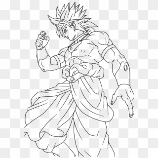 Dragon Ball Z Broly Coloring Pages With 2 Broly Lineart - Dragon Ball Broly Draw Clipart