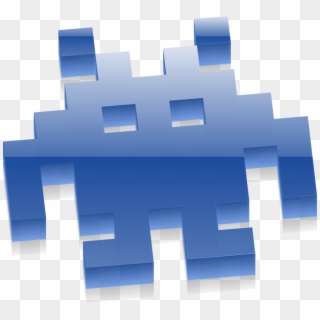 Space Invader O3 - Majorelle Blue Clipart