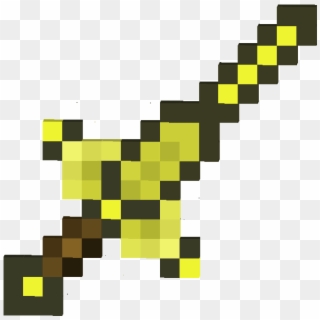 Minecraft Gold Sword Png - Minecraft Machete Clipart